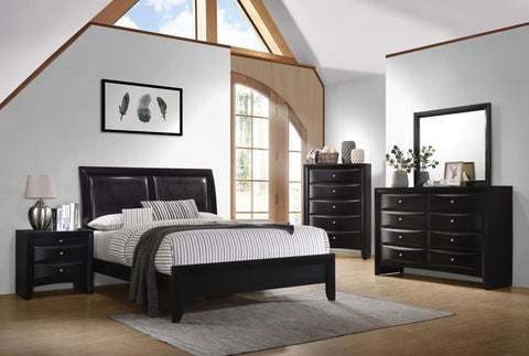 Black / 4 Pc. Bed, Dresser, Mirror, Nightstand / King