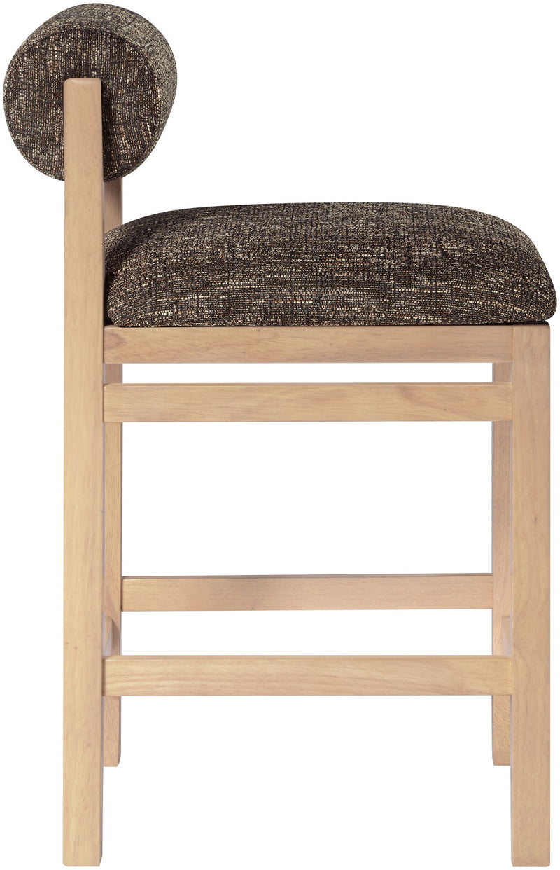 Roundhill - Fabric Counter Stool - Natural Frame
