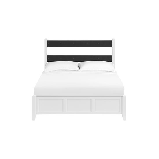 McKenzie - Queen Upholstered Panel Bed - Snowbound