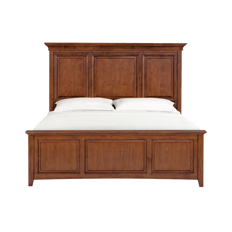 McKenzie - King Grand Storage Bed - Glazed Antique Cherry