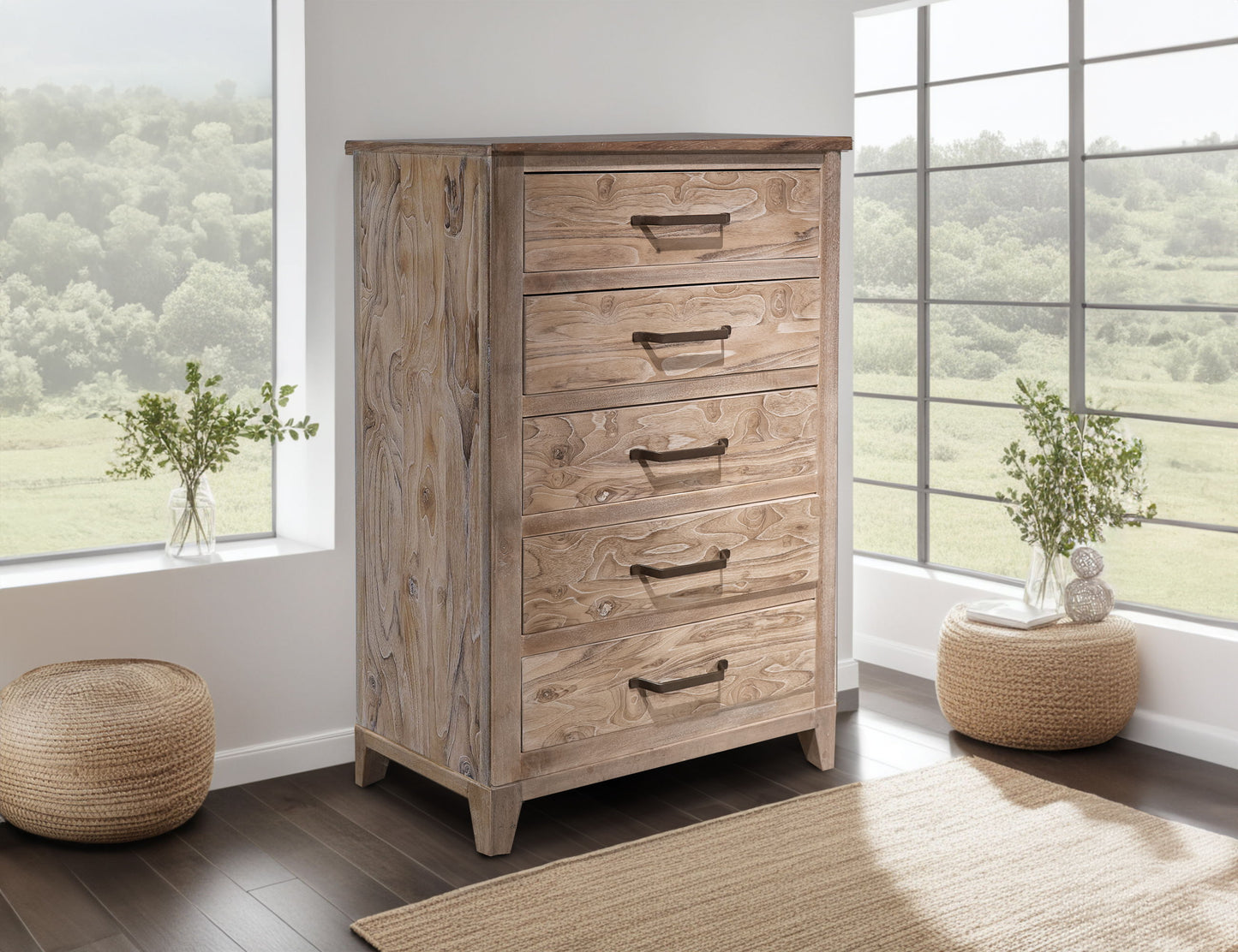 White Teak - Chest - Ivory White