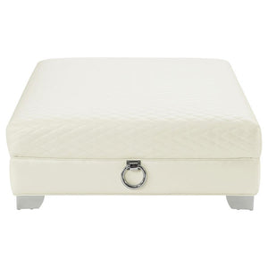 Chaviano - Upholstered Ottoman - Pearl White