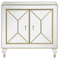 Lupin - 2-Door Accent Cabinet - Mirror And Champagne