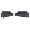 Nolan - 2 Piece Upholstered Sofa Set - Charcoal