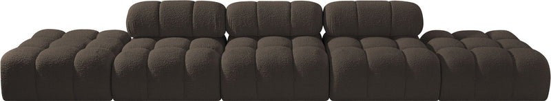 Ames - 5 Piece Boucle Upholstered Modular Sofa With 2 Armless Seats