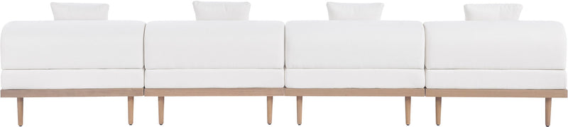 Laguna - 4 Piece 142" Upholstered Outdoor Patio Modular Armless Sofa