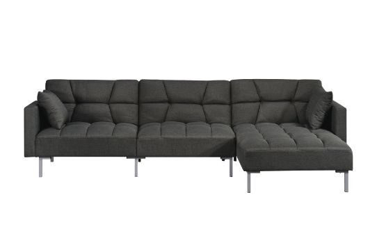 Duzzy - Sectional Sofa - Dark Gray Fabric