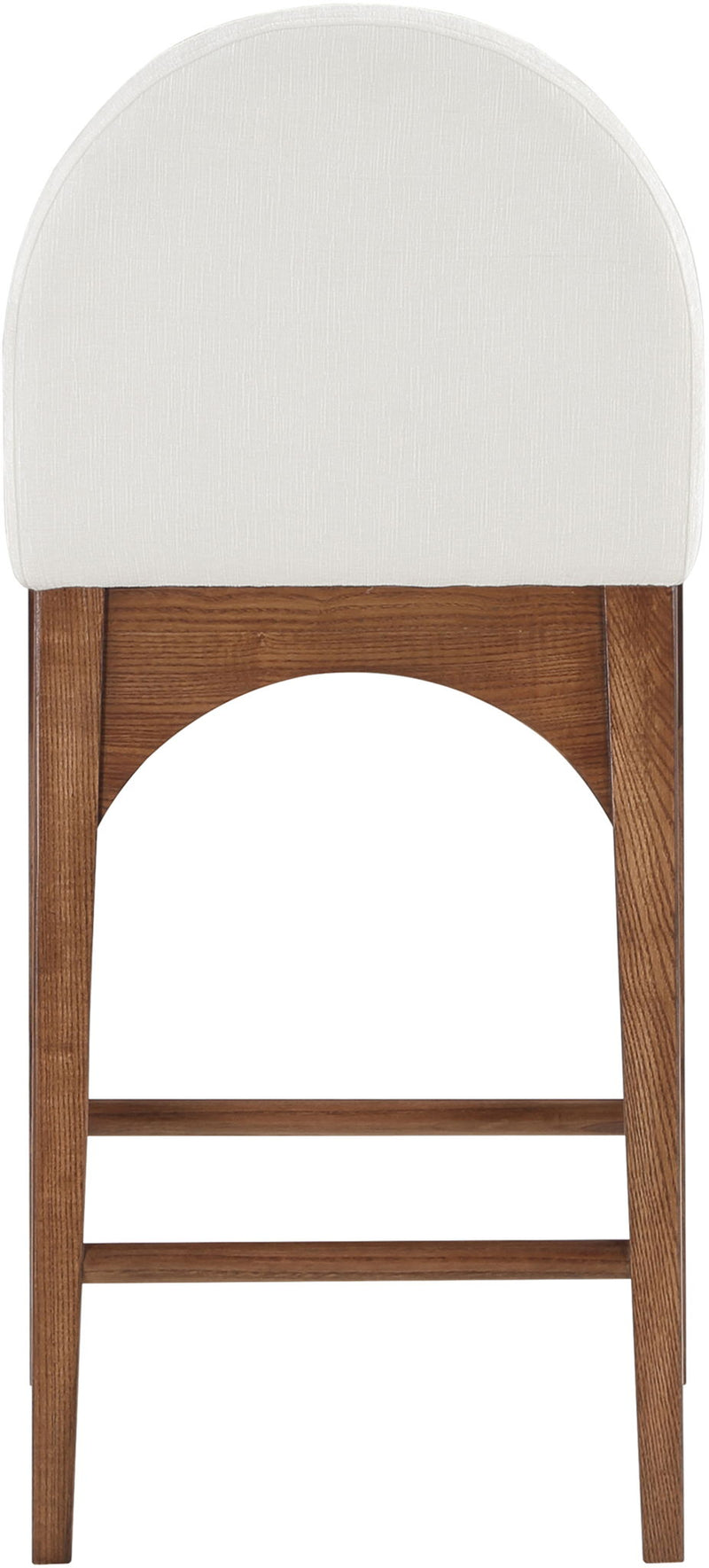 Waldorf - Chenille Stool With Brown Legs