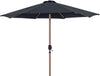 Fiji - Aluminum Patio Umbrella With Round Black And Teak Base