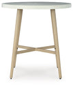 Seton Creek - Beige - Round Bar Table With Umbrella Option