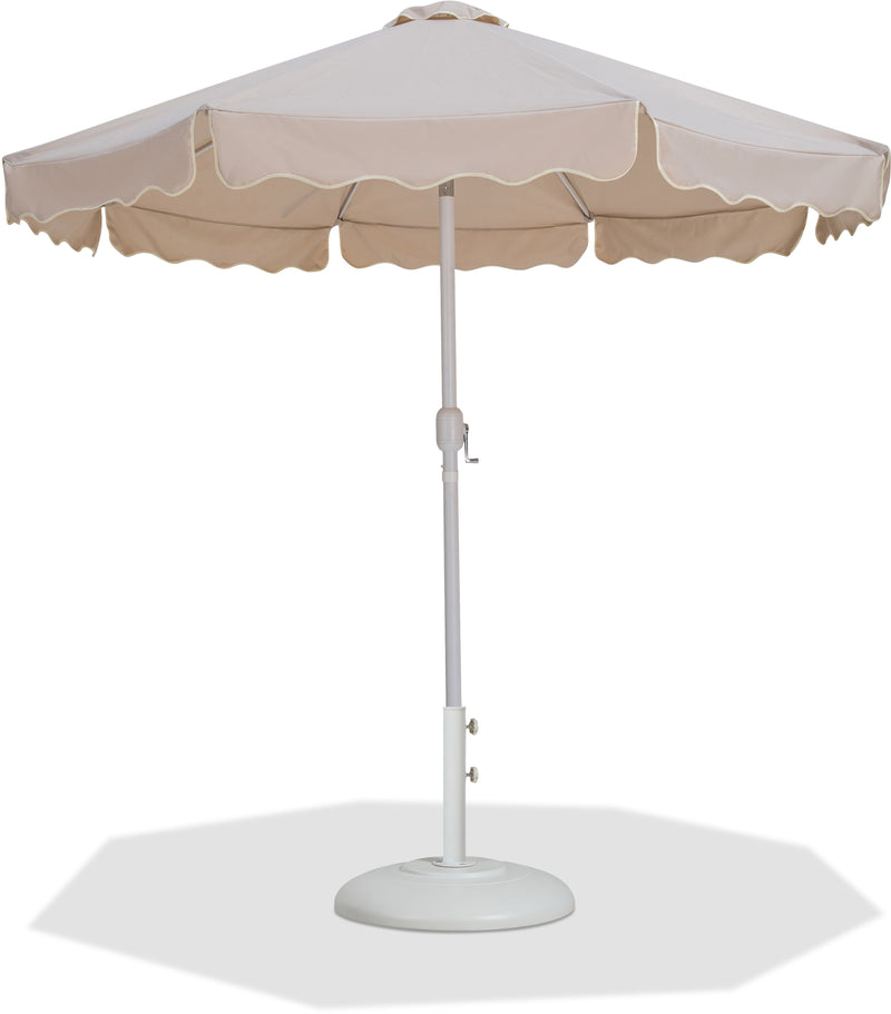 Amalfi - Patio Umbrella - White Base / White Pole