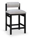 Roundhill - Fabric Counter Stool - Black Frame