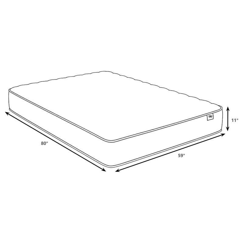 Hayes Queen Firm Tight Top Hybrid Mattress White