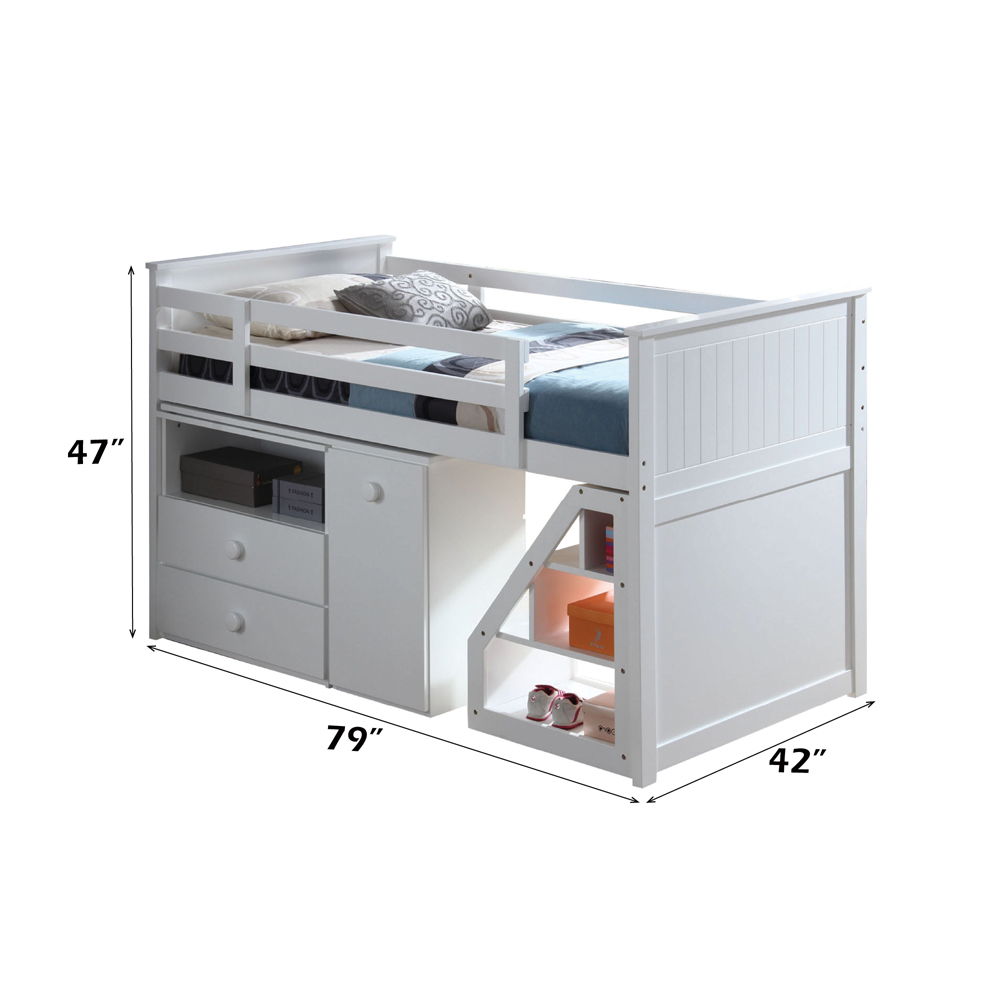 Wyatt - Twin Loft Bed Set - White