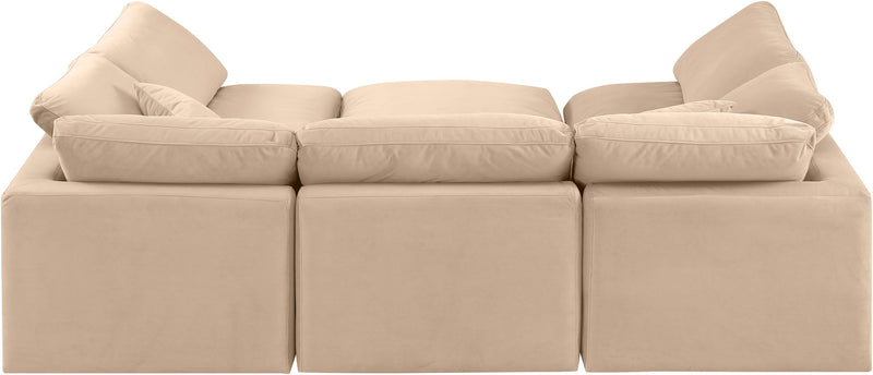 Indulge - Velvet 6 Piece Modular Sectional
