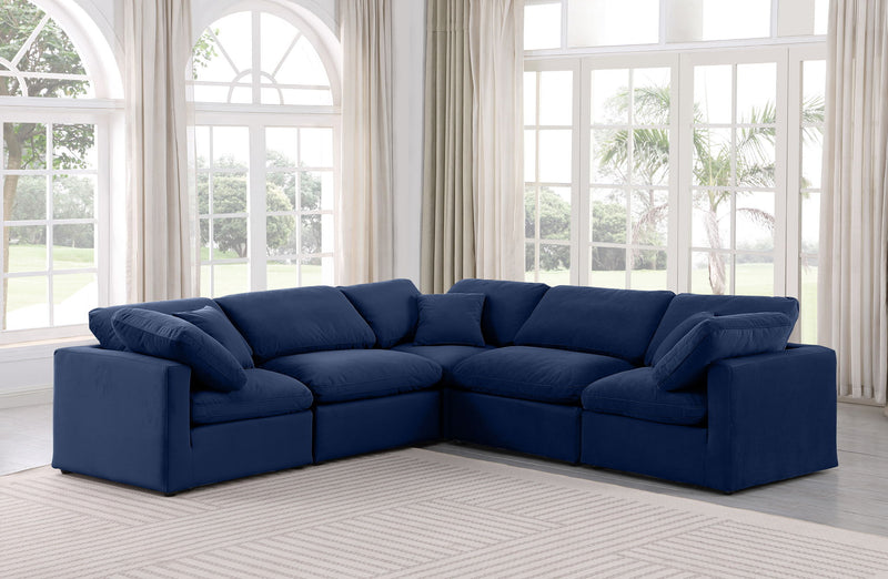 Indulge - Velvet 5 Piece Modular Corner Sectional
