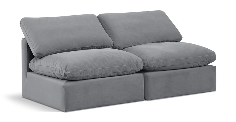 Indulge - Velvet 2 Seat Modular Armless Sofa
