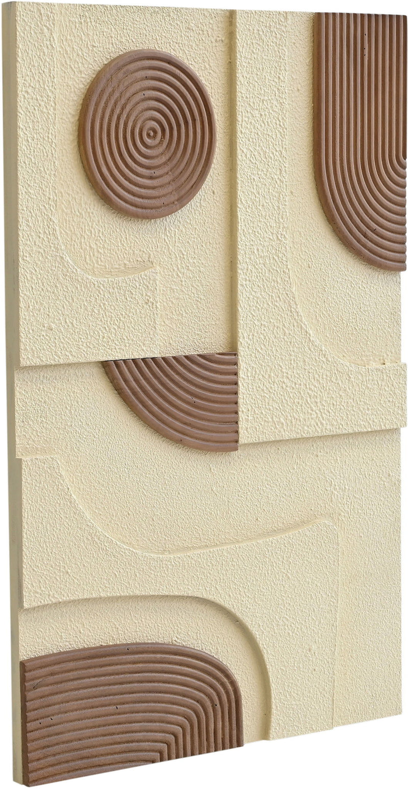 Element - 50" Mango Wood 4 Piece Wall Art - Natural