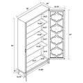 Mckellen - 2 Door Wood Trellis Tall Cabinet - Distressed White