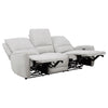 Sylmar - Chenille Upholstered Power Reclining Sofa - Dove Gray