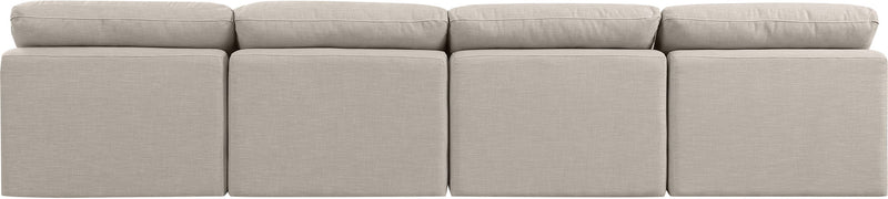 Indulge - Linen 4 Seat Modular Armless Sofa