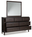 Vanmore - Dark Brown - Dresser And Mirror