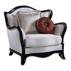 Nurmive - Chair With 2 Pillows - Beige Fabric