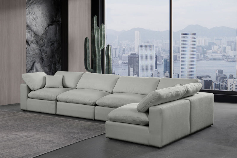 Comfy - 5 Piece Linen Modular Sectional