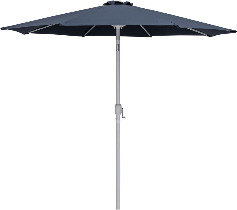 Fiji - Aluminum Patio Umbrella With Round Teak And White Base