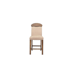 Maurice - Counter Height Chair (Set of 2) - Linen & Oak