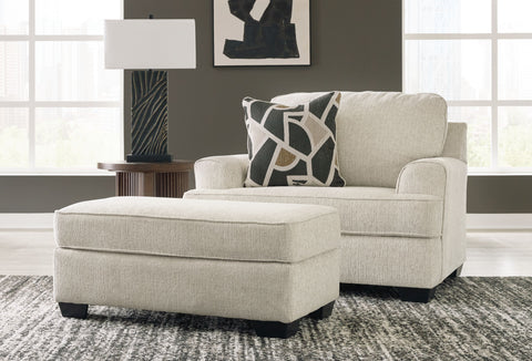 Beige / 2 Pc. Chair And A Half, Ottoman