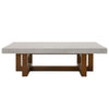 Keven - Coffee Table - Faux Concrete Top & Walnut