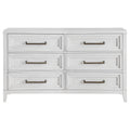 Marielle - 6-Drawer Bedroom Dresser - Distressed White