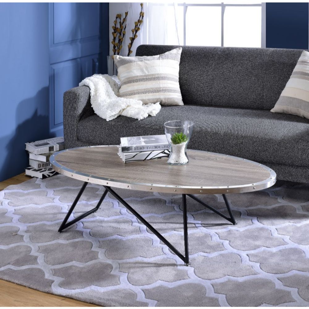 Allis - Coffee Table - Weathered Gray Oak