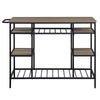 Lona - Kitchen Island - Rustic Oak & Black