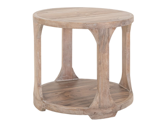 White Balam - 1 Shelf End Table - Ivory White