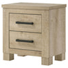 Oakglen - 2-Drawer Nightstand Bedside Table - Weathered Oak