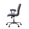 Barack - Office Chair - Vintage Black Top Grain Leather & Aluminum