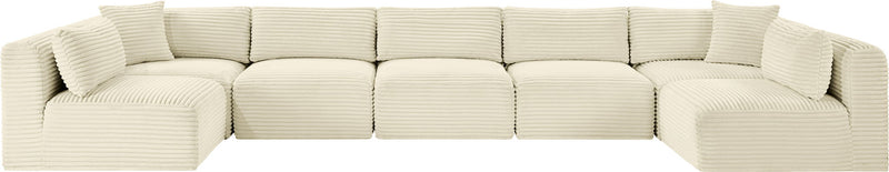 Shaggy - 7 Piece Modular U-Shaped Armless Sectional