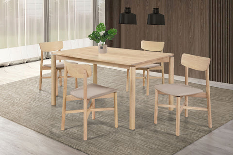 Beige / 5 Pc. Table, 4 Chairs