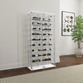 Montara - Tempered Glass Wine Storage Display Curio Cabinet With LED Lighting - Chrome