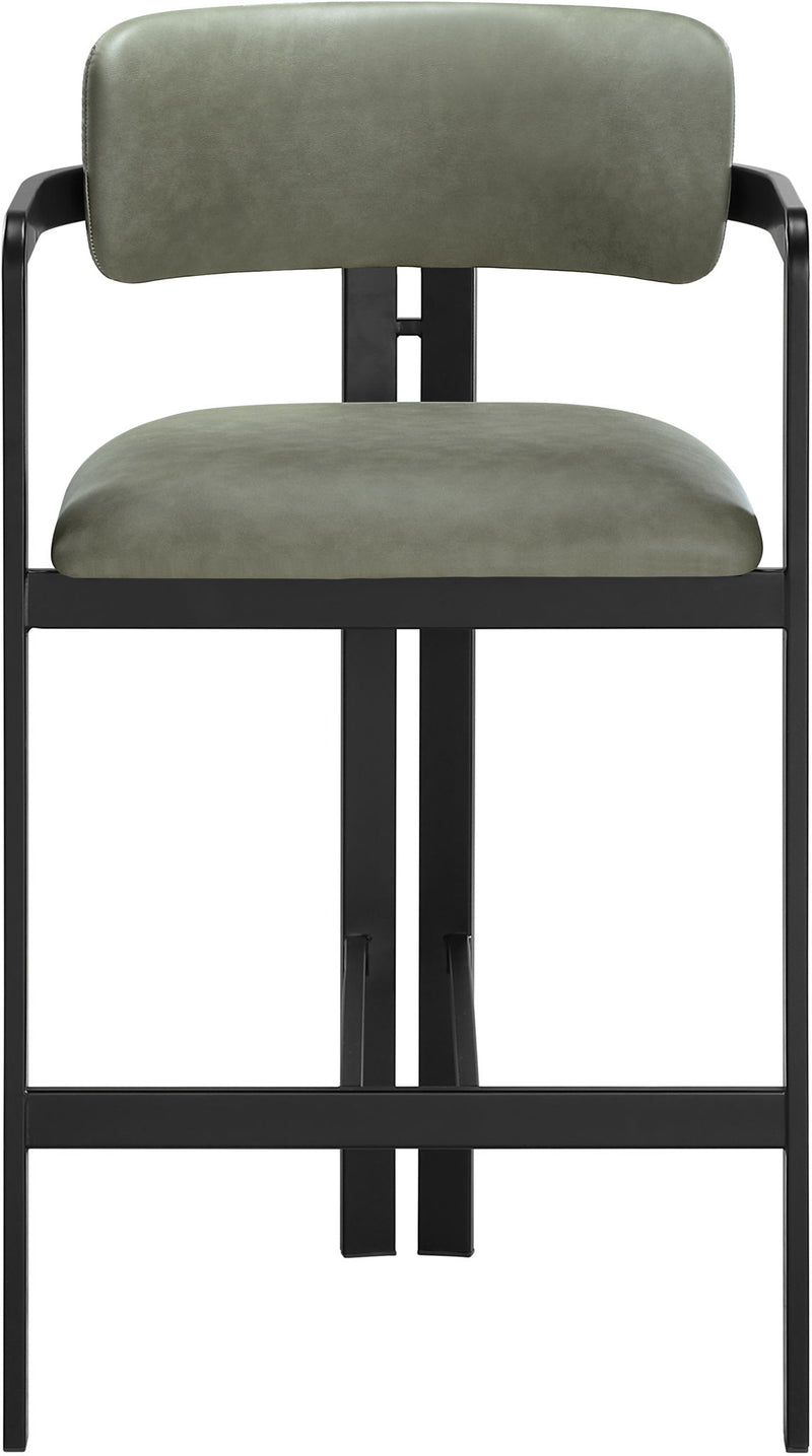 Aurum - Vegan Leather Upholstered Counter Stool With Graphite Black Base