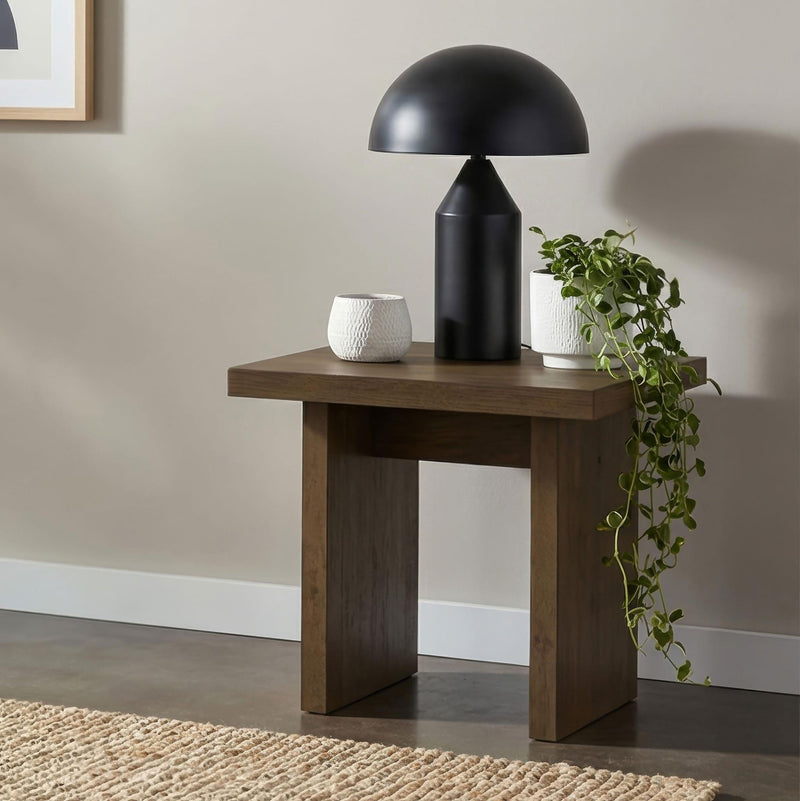Decker Square Occasional Side End Table Walnut