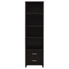 Lewes - 4-Shelf Engineered Wood Media Tower - Cappuccino