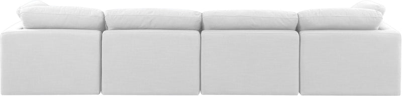 Indulge - Linen 4 Piece Modular Sofa - White