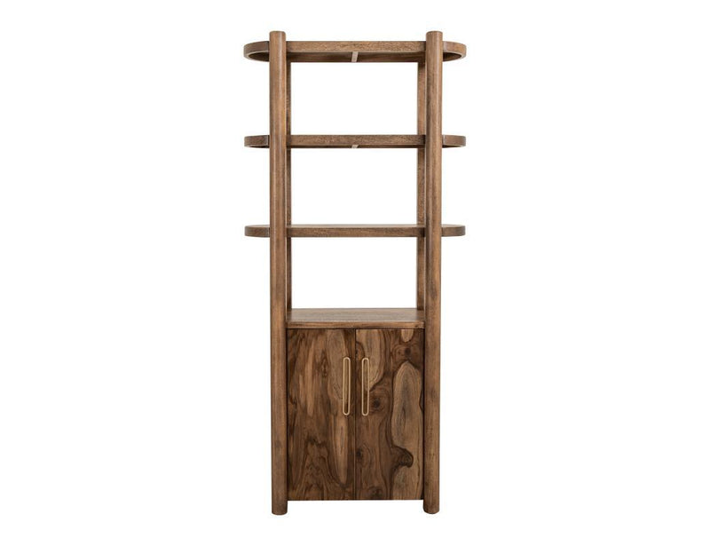 Balam - Wall Unit With Electric Fireplace Insert - Light Brown