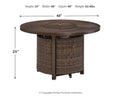 Paradise - Medium Brown - Round Fire Pit Table