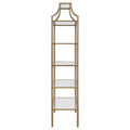 Serena - 5-Shelf Glass Bookshelf - Gold