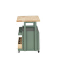 Harper - Kitchen Cart - Natural & Green