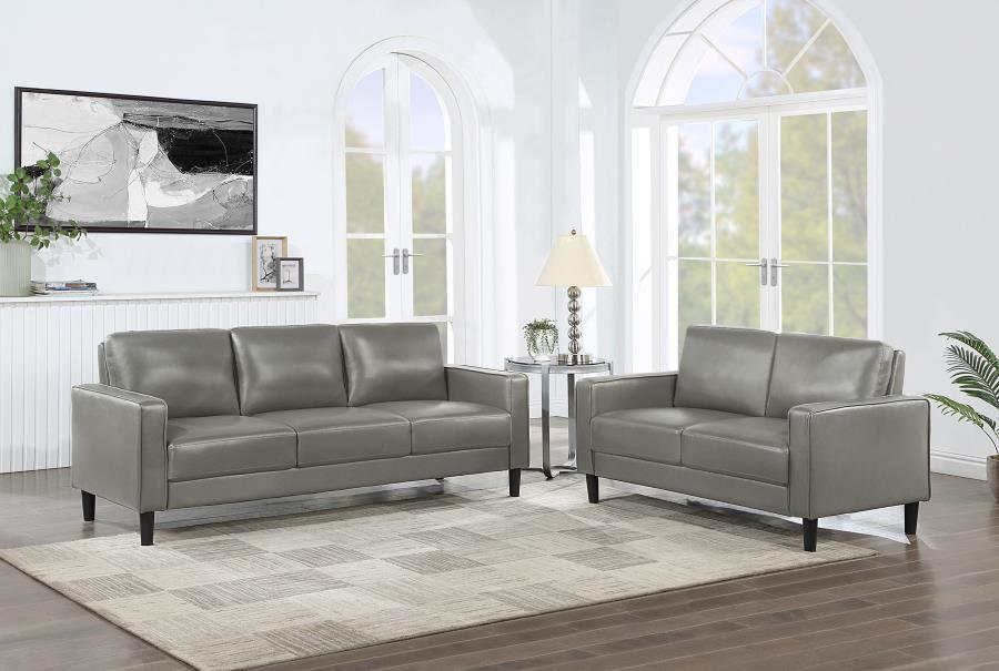 Ruth - Upholstered Track Arm Sofa Set